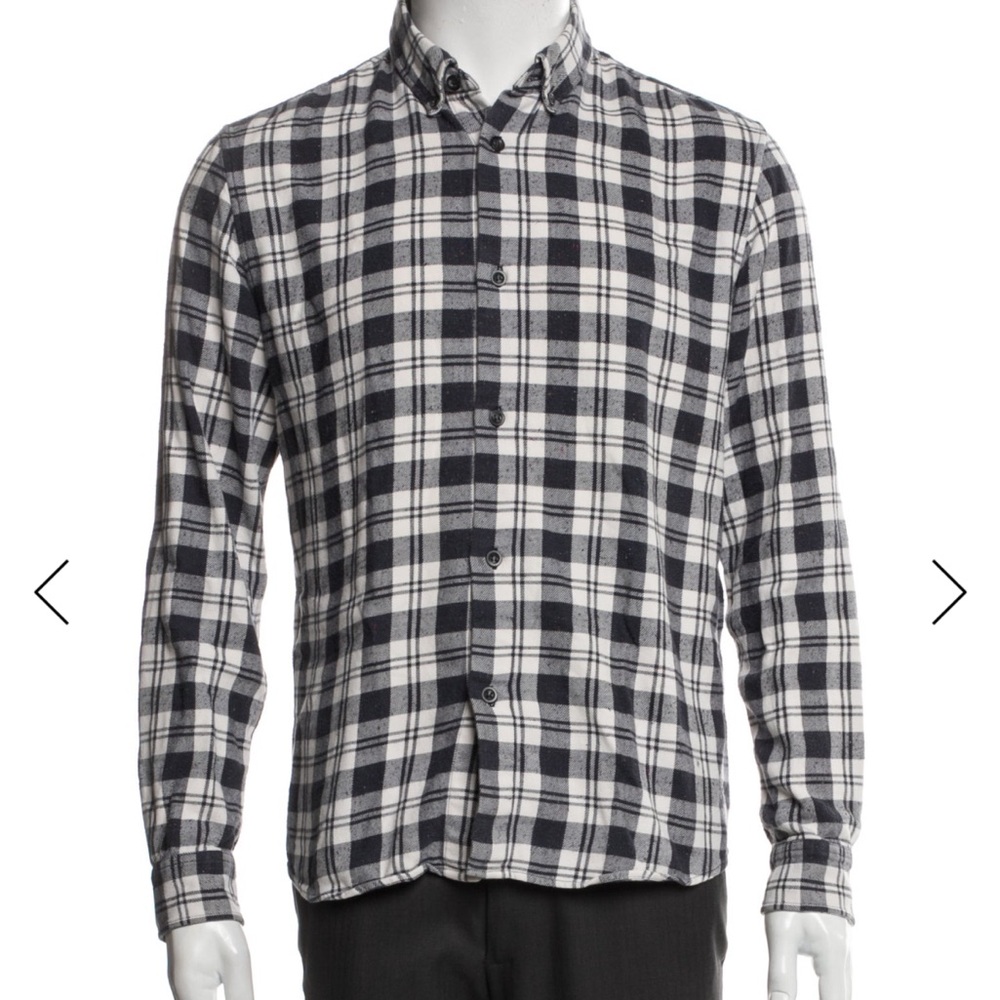 A.P.C. Plaid Cotton-Silk Shirt (Size S)
